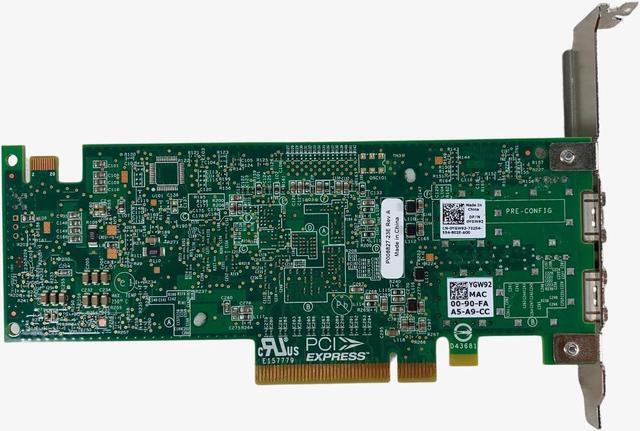 Alt view image 3 of 6 - Dell Emulex OCE14102-UX-D 10GBE Dual-Port Converged Network Adapter YGW92