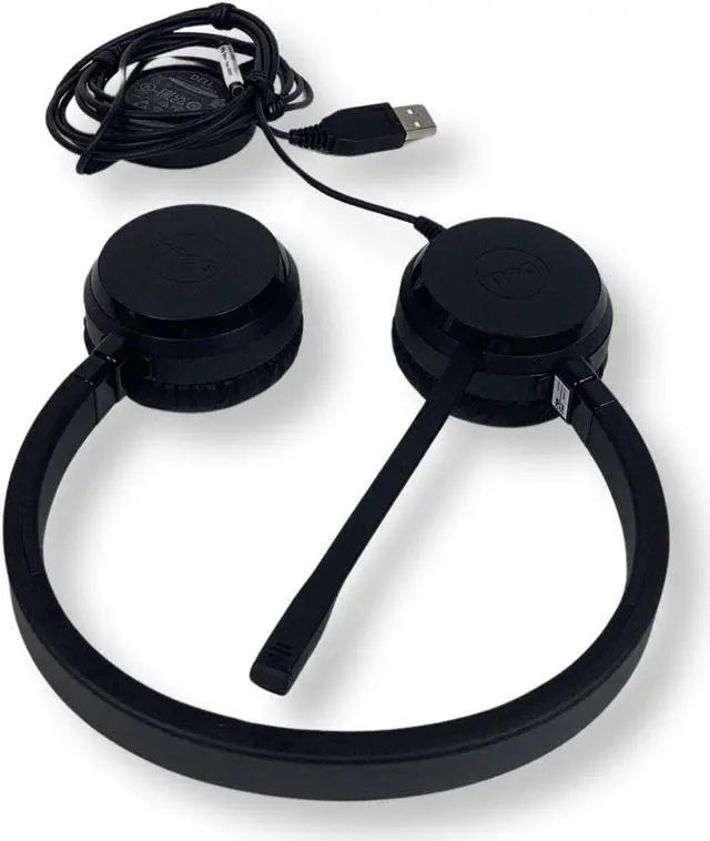 Alt view image 3 of 7 - Dell UC350 Pro Stereo Headset Skype for Business Headphones 74J6M