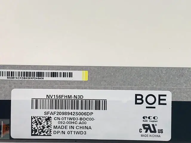 Alt view image 3 of 3 - Dell Inspiron 7580 7570 Vostro 7590 15.6" FHD LCD LED Panel Matte T1WD3 X97GH