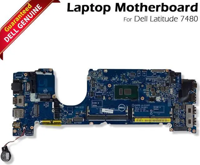 Main image of Dell OEM Latitude 7480 Motherboard System Board i7 2.8GHz Thunderbolt 3 CXWHP