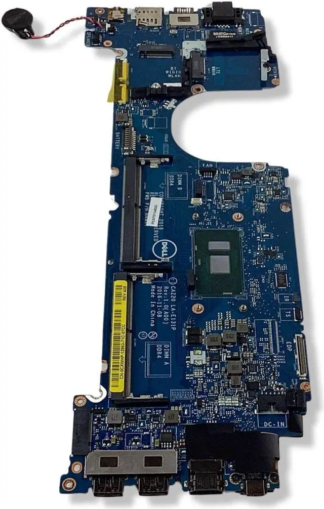 Alt view image 5 of 7 - Dell OEM Latitude 7480 Motherboard System Board i7 2.8GHz Thunderbolt 3 CXWHP