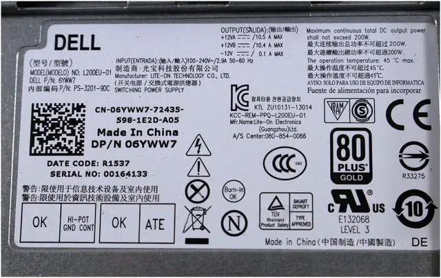Alt view image 7 of 7 - Dell Optiplex 9020 Chassis w/Intel Q87 LGA1150 Motherboard 200W Power Supply