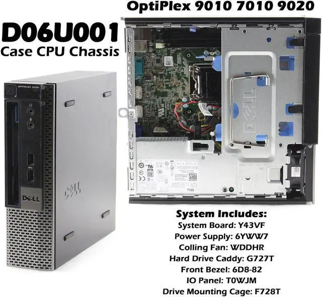 Alt view image 2 of 7 - Dell Optiplex 9020 Chassis w/Intel Q87 LGA1150 Motherboard 200W Power Supply