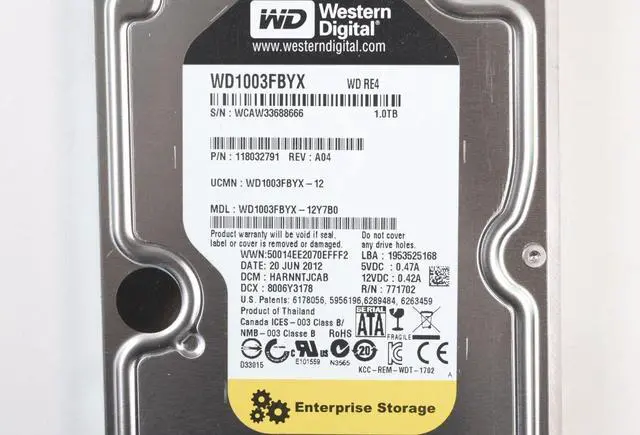 Alt view image 2 of 6 - EMC 1TB 7200RPM SATA 3Gb/s 3.5-inch Hard Drive 005032948