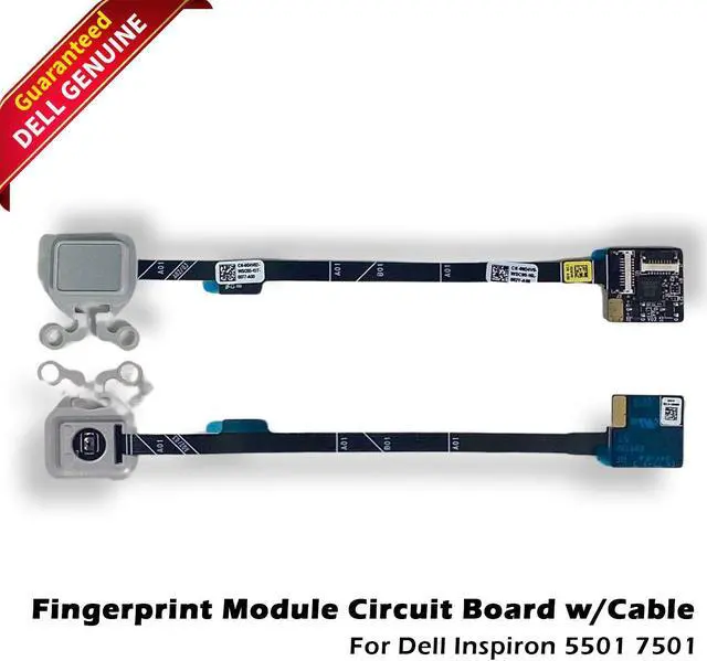 Alt view image 2 of 7 - Dell Inspiron 5584 Fingerprint Reader W/Cable Silver 9D4V0