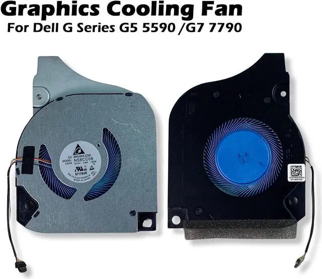 Alt view image 2 of 7 - Dell G Series G5 5590 G7 7790 GPU Cooling Fan 1660Ti NS8CC09 F7N58 9THTN
