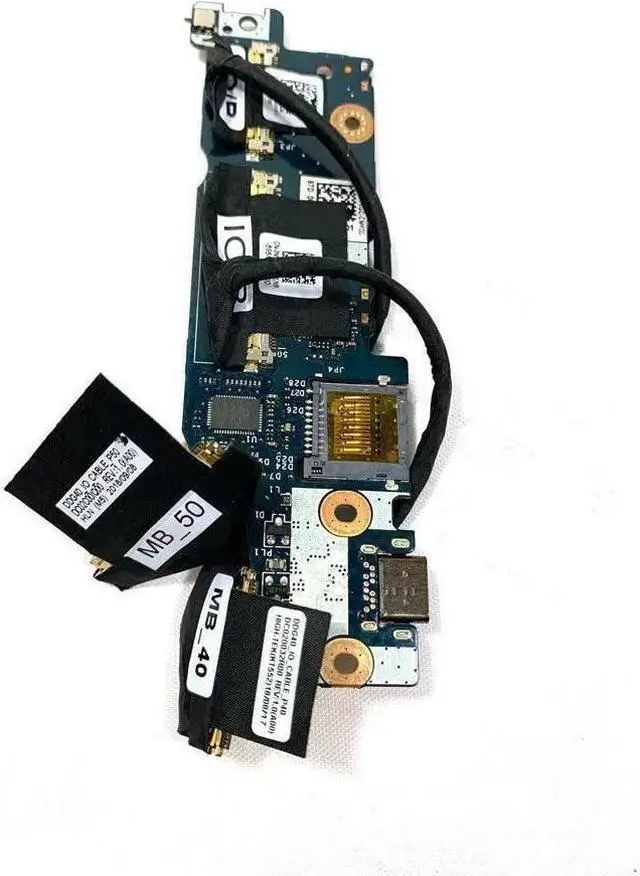 Alt view image 3 of 3 - Dell inspiron chromebook 7486 P94G usb card reader i/o board with cables JW5V1