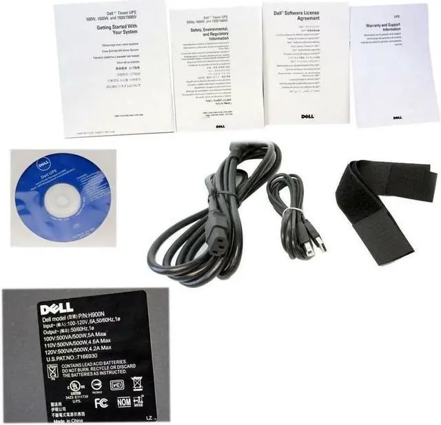 Alt view image 7 of 7 - Dell Tower UPS 500W 750VA 100-120V Battery Backup Uninterruptible Power Supply