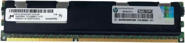 Main image of Micron 16GB DDR3 PC3-8500R Server ECC REG Memory MT72JSZS2G72PZ-1G1D1