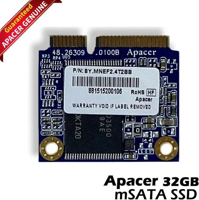 Main image of Apacer 8Y.MNEF2.4T2BB 32GB MLC mSATA SSD 0N1XF9 N1XF9