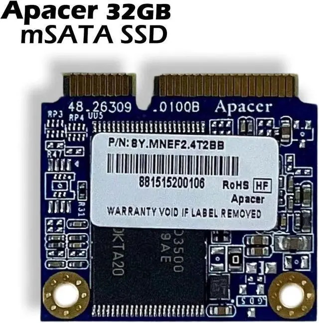 Alt view image 2 of 6 - Apacer 8Y.MNEF2.4T2BB 32GB MLC mSATA SSD 0N1XF9 N1XF9