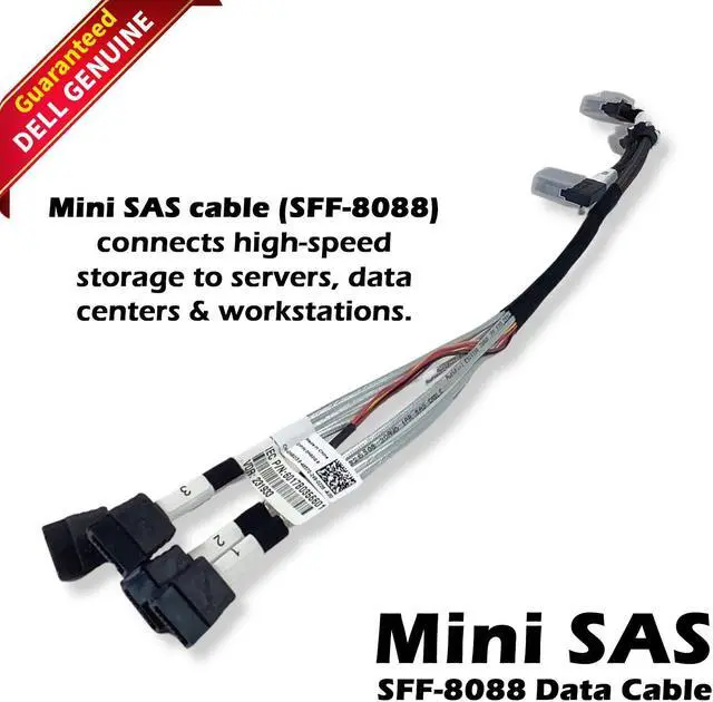 Main image of Dell Internal miniSAS SFF-8087 to (4) 7-Pin SATA Cable 0.5M C6220 X4D23 N92G8