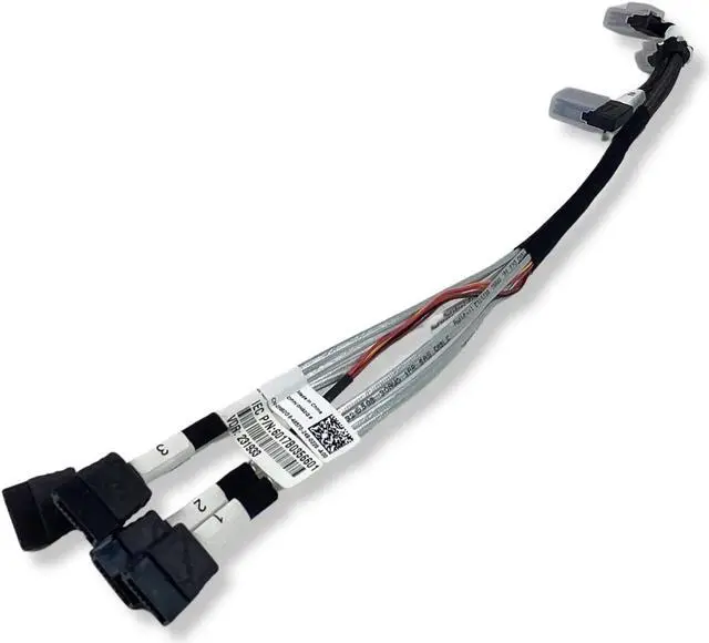 Alt view image 5 of 6 - Dell Internal miniSAS SFF-8087 to (4) 7-Pin SATA Cable 0.5M C6220 X4D23 N92G8
