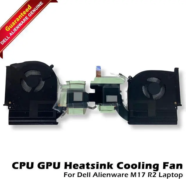 Alt view image 4 of 10 - Genuine Dell Alienware M17 R2 N18P Laptop CPU GPU Heatsink Cooling Fan R23G0