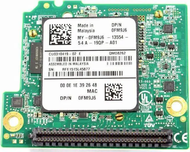 Alt view image 5 of 5 - FOR PowerEdge M620 M630 M820 0FM9J6 FM9J6 Server Qlogic QMD8262-K 10Gbps 2 Port Mezzanine Blade Network Card