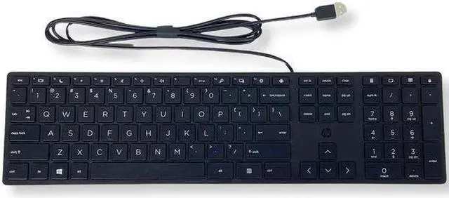 Alt view image 3 of 7 - HP Smart Buy Wired 320K Slim Keyboard Black 108 Keys USB-A HSA-C001K L96909-001 for Computer Hardware