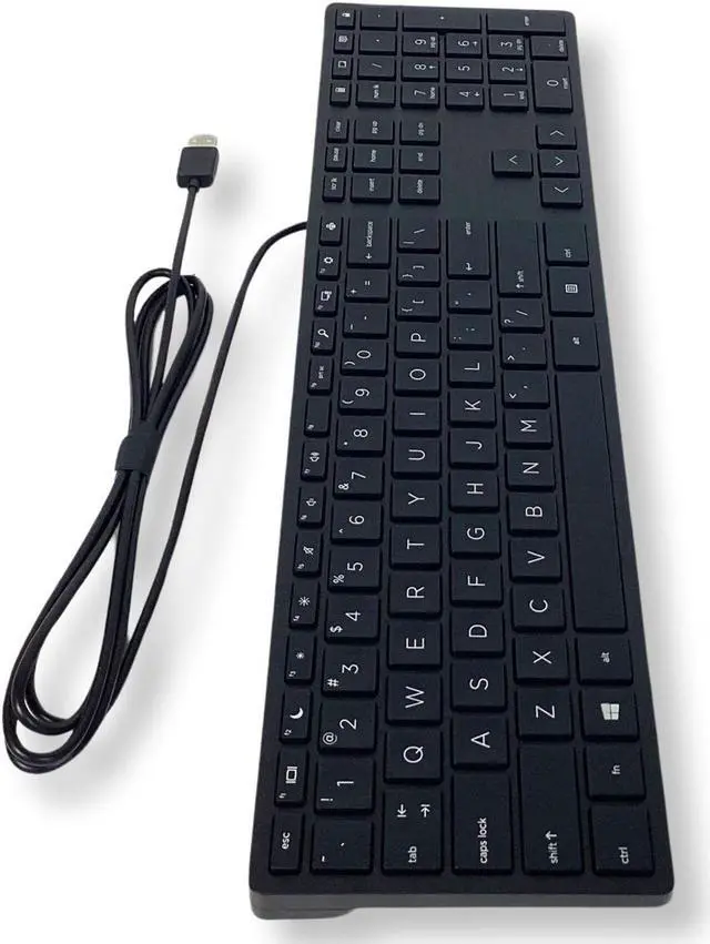 Alt view image 5 of 7 - HP Smart Buy Wired 320K Slim Keyboard Black 108 Keys USB-A HSA-C001K L96909-001 for Computer Hardware