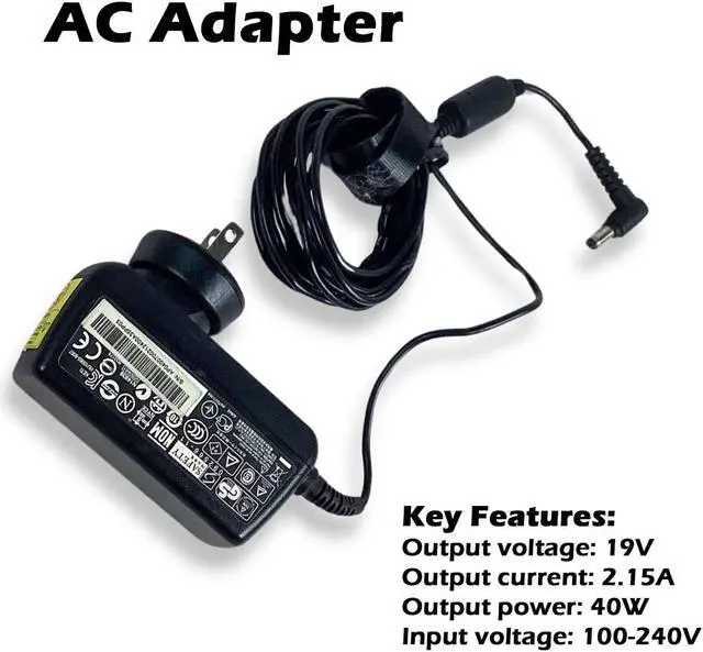 Alt view image 2 of 6 - Leader Electronics Acer Aspire One 19V 40W Laptop Power Adapter IU40-11190-011S