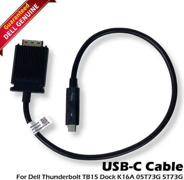 Main image of Dell Thunderbolt 3 USB-C 3.1 Metal Shell Dock Cable Dell TB16 TB15 K16A Docking Station 03V37X 3V37X 05T73G