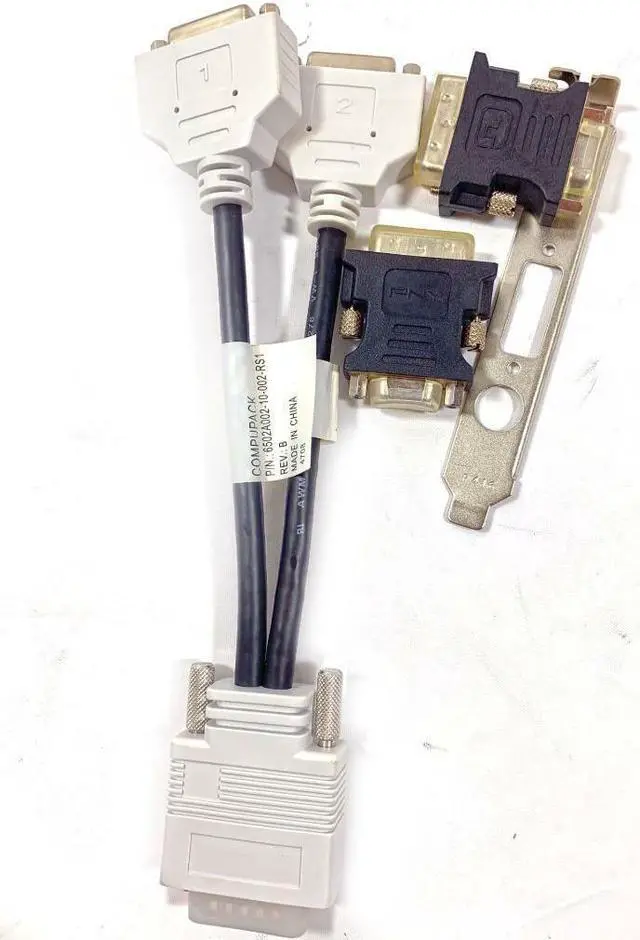 Alt view image 2 of 6 - Dell DMS-59 TO 2xDVI Female Video Splitter Cable R116N 6502A002