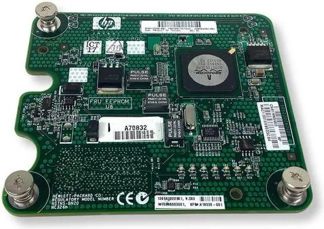 Alt view image 2 of 7 - HP NC326M 404984-001 419330-001 Broadcom Adapter Blade 1GB PCI-E Dual Port Card