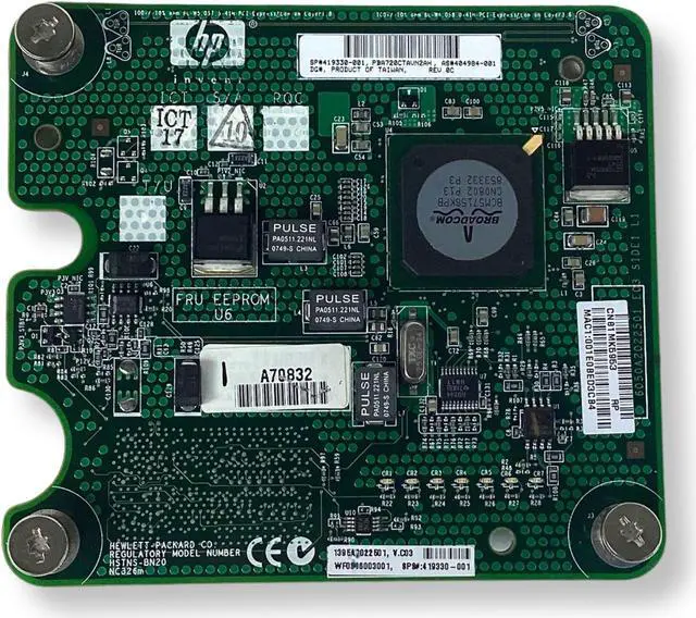 Main image of HP NC326M 404984-001 419330-001 Broadcom Adapter Blade 1GB PCI-E Dual Port Card