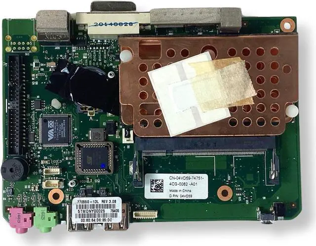 Main image of Dell Wyse Cx0 Thin Client Motherboard VIA 1.0 GHz DDR2 SDRAM 1Slots 4VD59 04VD59