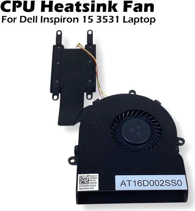 Alt view image 2 of 7 - Dell OEM Inspiron 15 3531 CPU Heatsink Fan Assembly D4P83 0D4P83