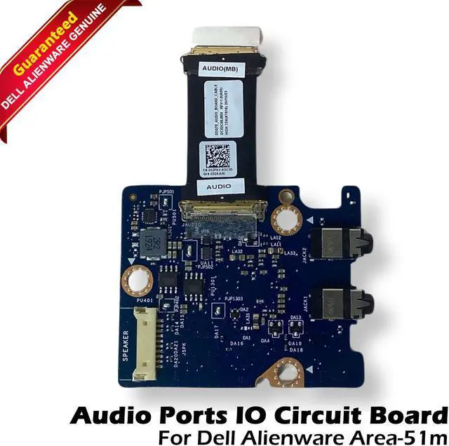 Main image of Dell OEM Alienware Area 51m Audio Ports IO Circuit Board 3FK2C X2PHX