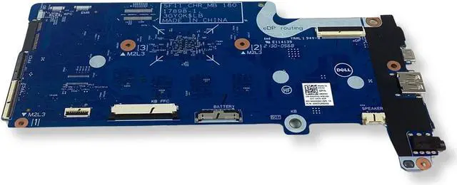 Alt view image 5 of 7 - Dell Chromebook 11 5190 Motherboard  with Intel Celeron N3350 1.10GHz, 4GB RAM, 32GB eMMC Storage MVYH2