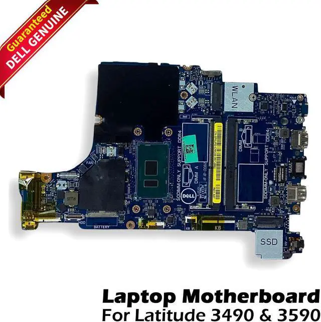 Main image of Dell Latitude 3490 Motherboard Intel i7 2.7GHz CPU W/ Integrated Graphics P6JPD