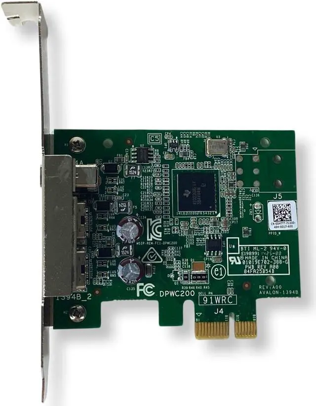 Alt view image 5 of 7 - Dell 1394a/b FireWire PCI Express Full Height Add-in Card 0HTTT