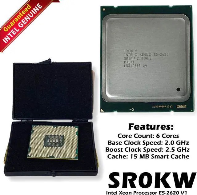 Main image of Dell Intel Xeon E5-2620 6-Core 2.0GHz LGA 2011 Processor, 15MB Cache SR0KW 6Y6H0