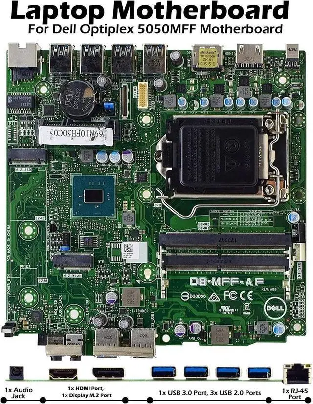 Alt view image 2 of 7 - Dell Optiplex 5050 Micro Motherboard LGA 1151 DDR4 Q270 Chipset JP3NX 782GW