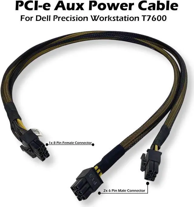 Alt view image 2 of 6 - Dell Precision T7600 T7910 Workstation PCI-e Auxiliary Power Cable FP433 0FP433