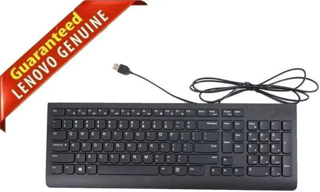 Alt view image 2 of 7 - Lenovo 00XH587 Calliope USB Wired Desktop US Keyboard, Black