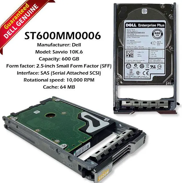 Alt view image 3 of 9 - 0FK3C DELL Enterprise 600GB 10K SAS 2.5" 6Gb/s HARD DRIVE w/tray ST600MM0006