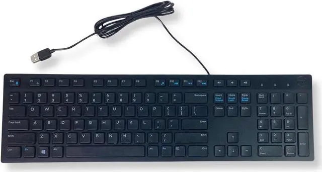Alt view image 4 of 8 - Dell KB216-BK-US Dell KB216 Keyboard - Cable Connectivity - USB Interface - English (US) - Play, Pause, Rewind, Fast-forward, Volume Control Hot Key(s) - QWERTY Keys Layout - Black