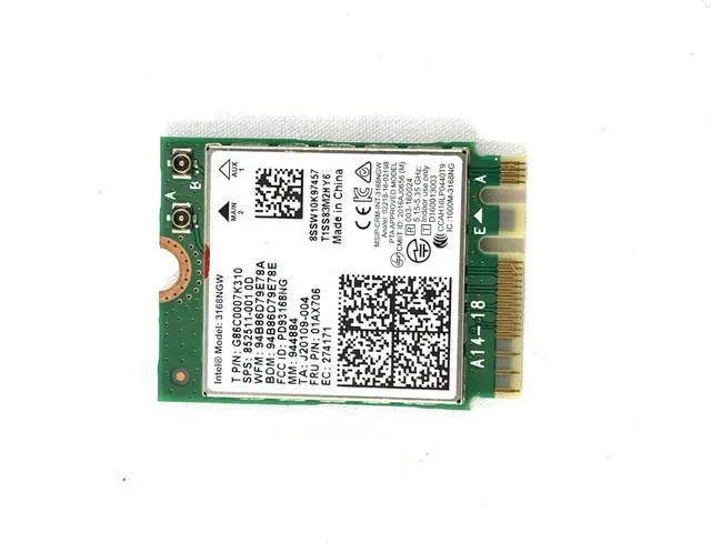 Alt view image 3 of 5 - Intel Dual Band Wireless-AC 3168 3168NGW NGFF 01AX706 852511-001
