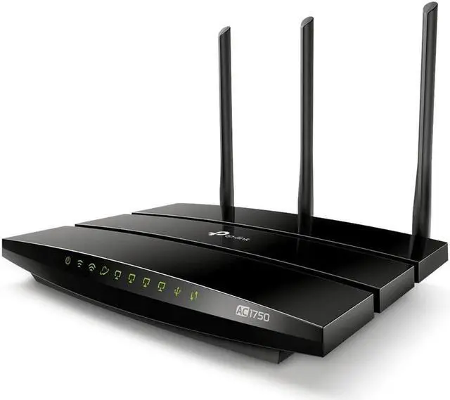 Alt view image 3 of 7 - tp-link archer c7 ac1750 dual band wireless ac gigabit router, 2.4ghz 450mbps+5ghz 1300mbps, 2 usb port, ipv6, guest network (c