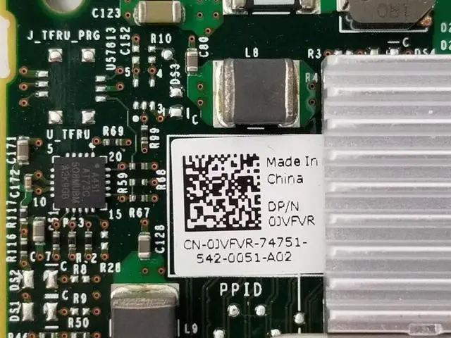 Alt view image 5 of 8 - Dell JVFVR Broadcom 57810-K Dual Port 10Gb Daughter Card M620 Blade