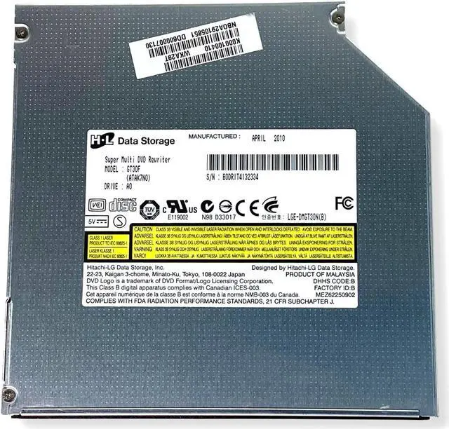 Alt view image 3 of 7 - Toshiba Satellite A665 L675D-S7052 16" CD/DVD RW Burner Optical Drive K000100410