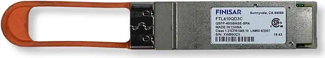 Alt view image 4 of 7 - Finisar Corporation FTL410QD3C 40GBASE-SR4 / 10GBASE-SR 300m Gen3 QSFP+ Optical Transceiver Network Transceivers