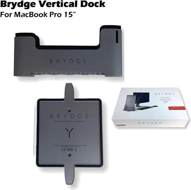 Alt view image 2 of 7 - Brydge MacBook Vertical Dock for 15" MacBook Pro Space Gray BRY15MBP