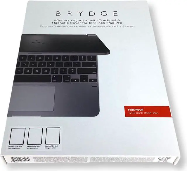 Alt view image 2 of 7 - Brydge 12.9 Pro+ Wireless Backlit Keyboard with Trackpad for iPad Pro 3rd Gen BRYTP6022