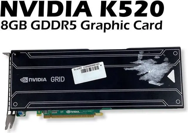 Alt view image 8 of 13 - Nvidia GRID K520 8GB GDDR5 PCIe 3.0 x16 225W 256 bit x2 GPU Video Graphics Card 5Gbps 900-12055-0020-000