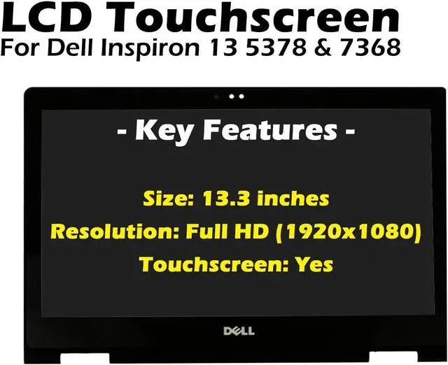 Alt view image 2 of 7 - Dell Inspiron 13 5378 & 7368 13.3 Touchscreen FHD LCD LED Widescreen  Display Panel 2CTCN 4F5HT