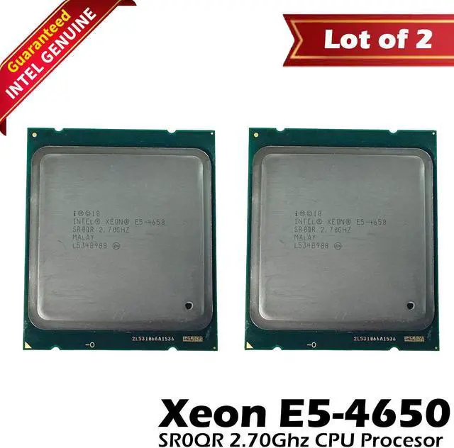 Main image of Intel Xeon E5-4650 8-Core 2.70GHz 20MB Cache 130W CPU Processor SR0QR Lot x 2