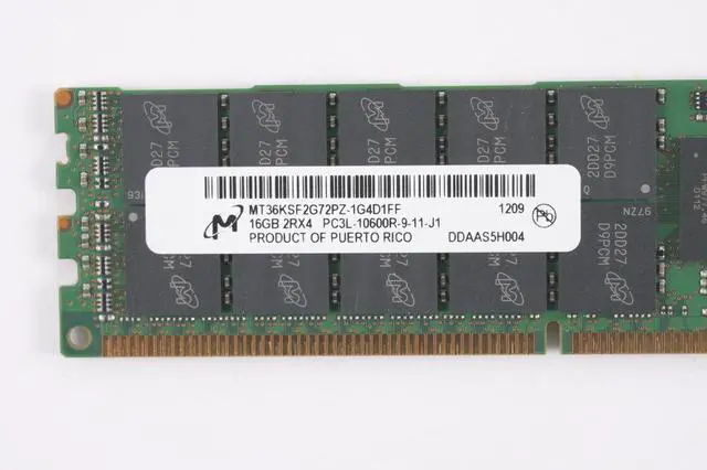 Alt view image 4 of 7 - Micron MT36KSF2G72PZ-1G4D1 16GB PC3-10600R Ddr3-1333Mzh Ecc Reg memory