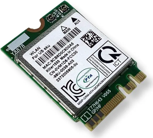 Alt view image 6 of 9 - VM1D6 QCNFA364A DELL WIRELESS CARD KILLER 1535 XPS 15 9560 P56F (CB77)